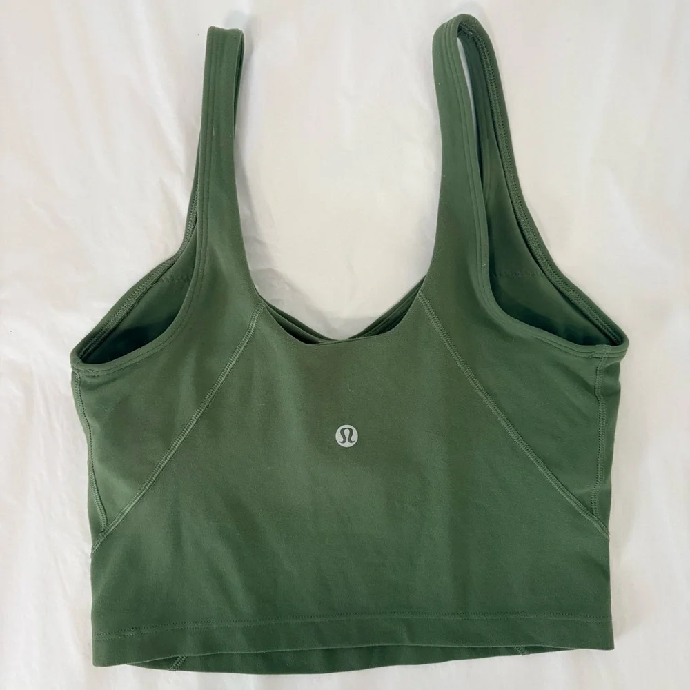 Lululemon | Align Tank Top | Sz 4 A/B Cup | Green Twill | EUC - Picture 3 of 4